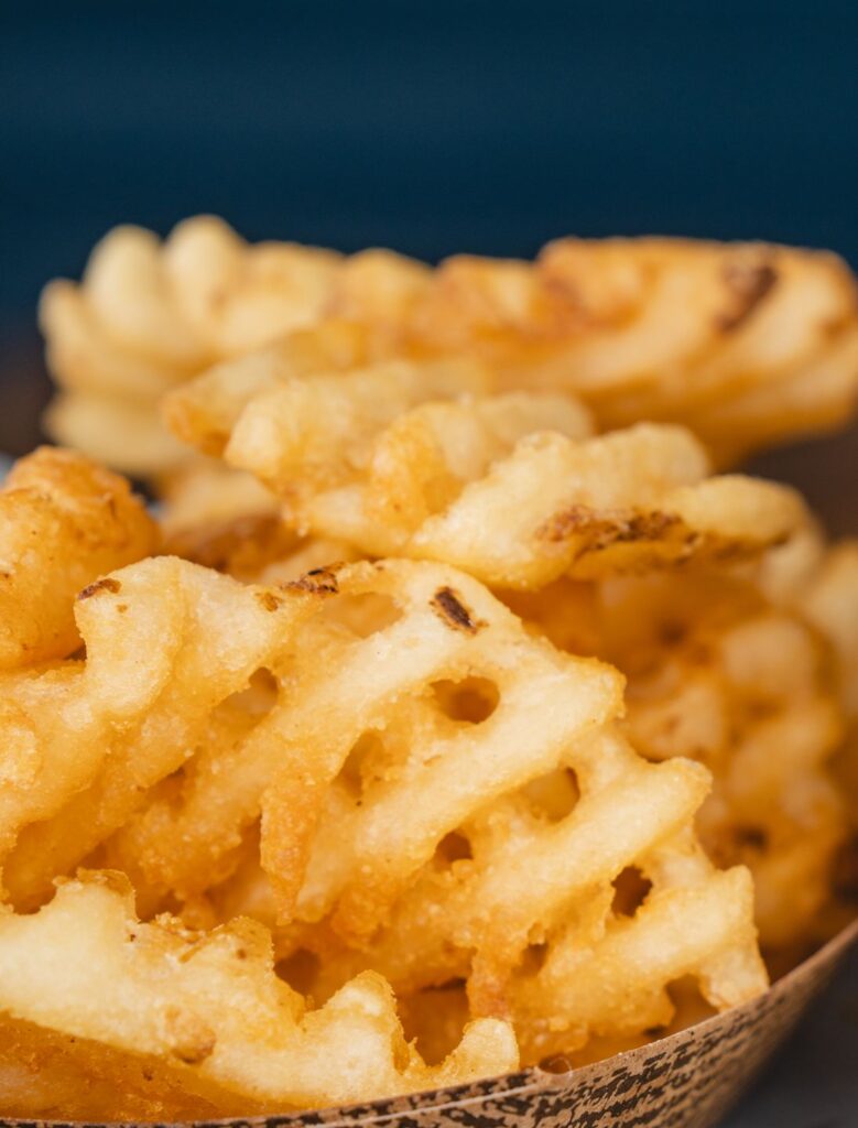 A basket of Boonedogs waffle fries